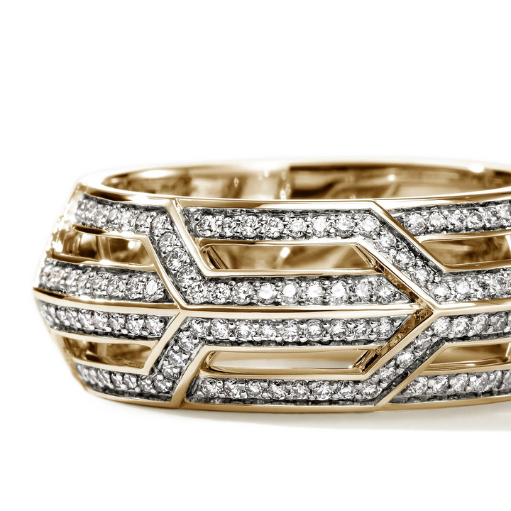 14K Yellow Gold Diamond Icon Ring