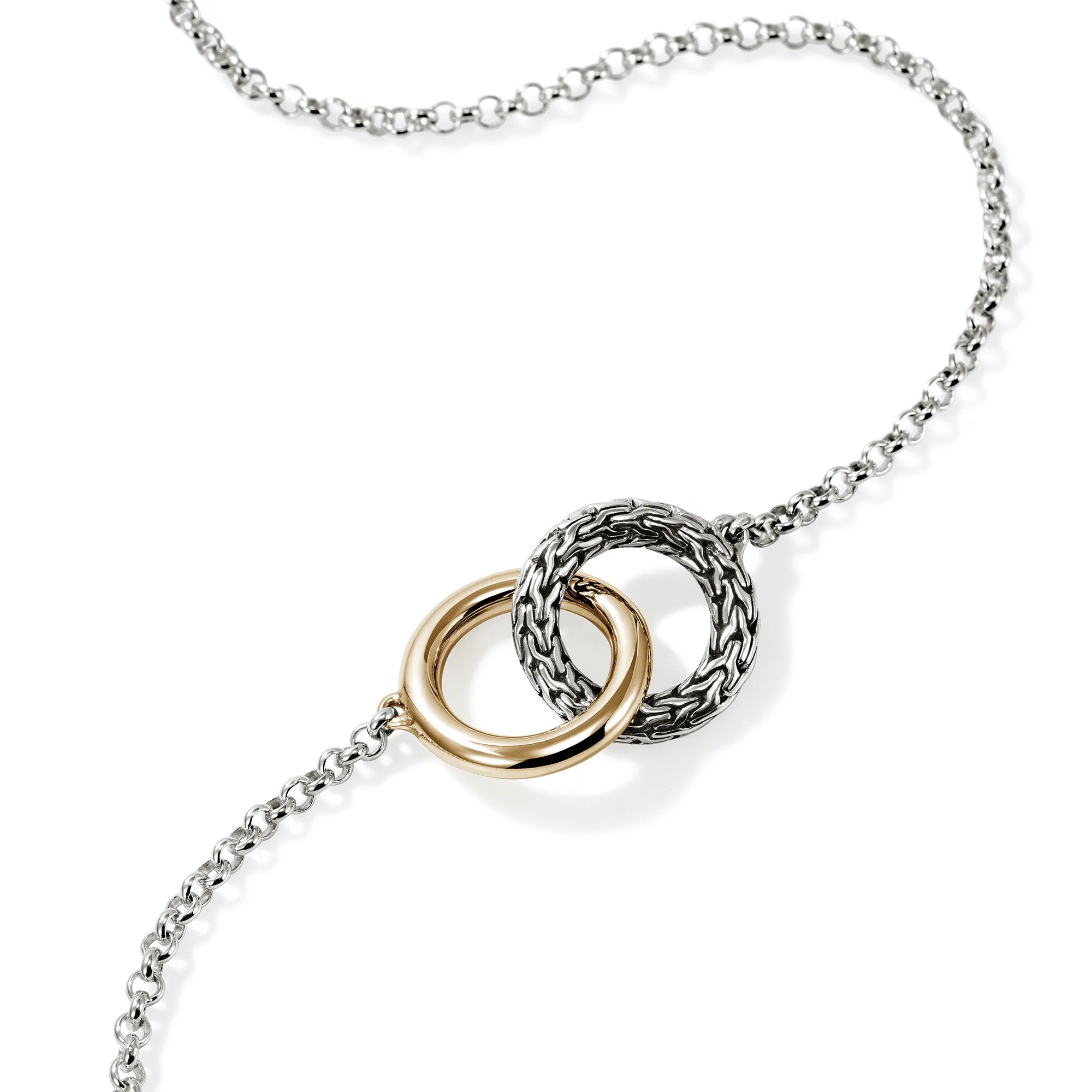14K Gold and Sterling Silver Essential Linked Necklace