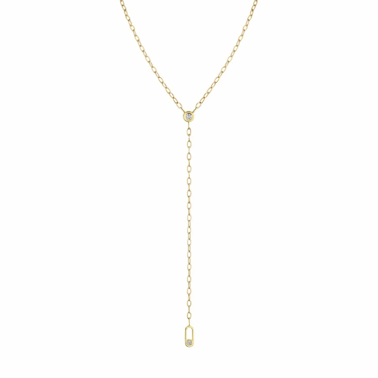 0.11ctw Diamond Streamlined Y-Necklace