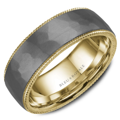 14K Yellow Gold and Tantalum Band