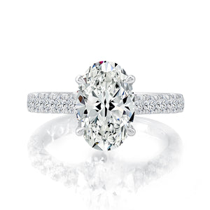 0.78ctw Oval Center Engagement Ring