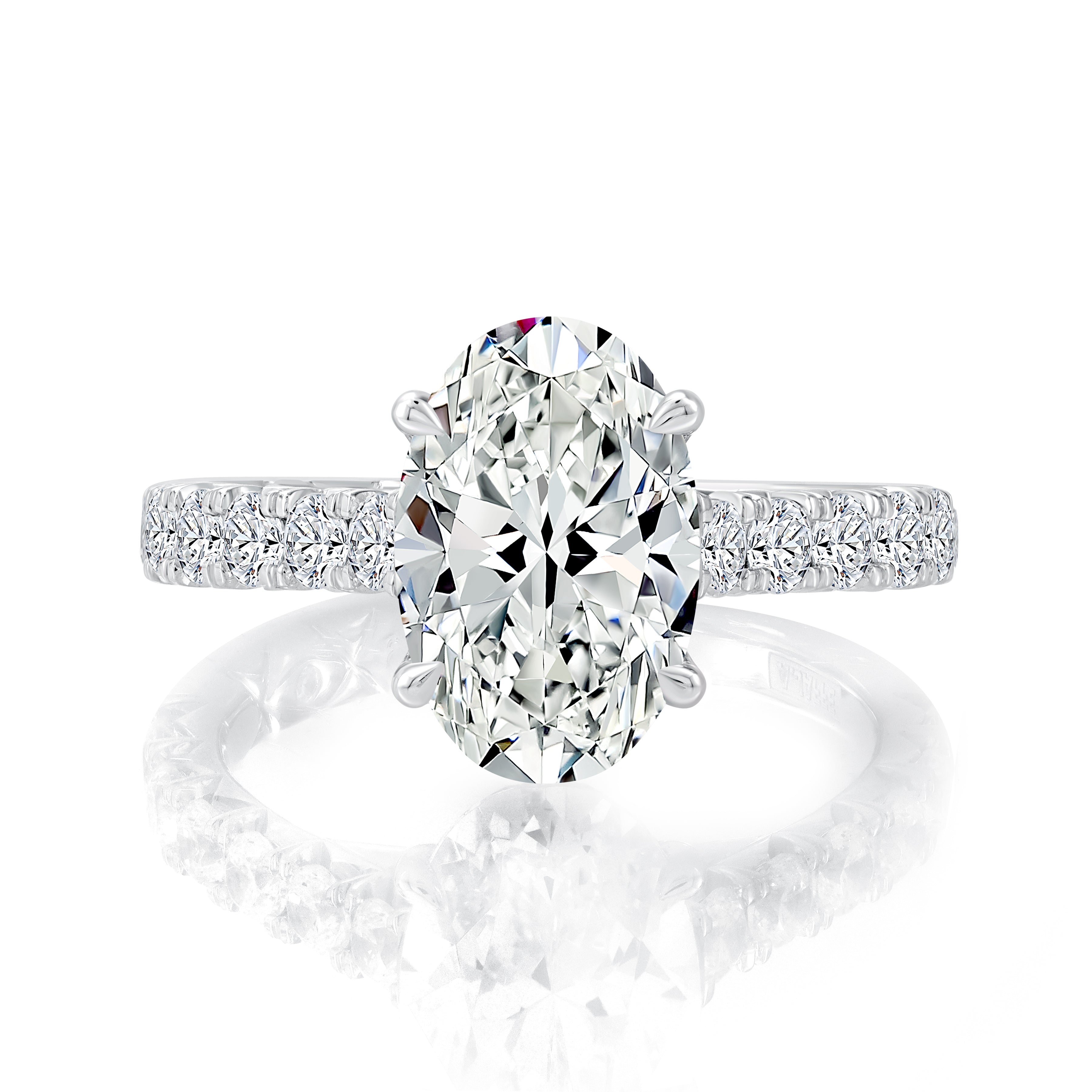 0.78ctw Oval Center Engagement Ring