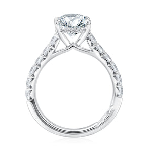 0.78ctw Oval Center Engagement Ring
