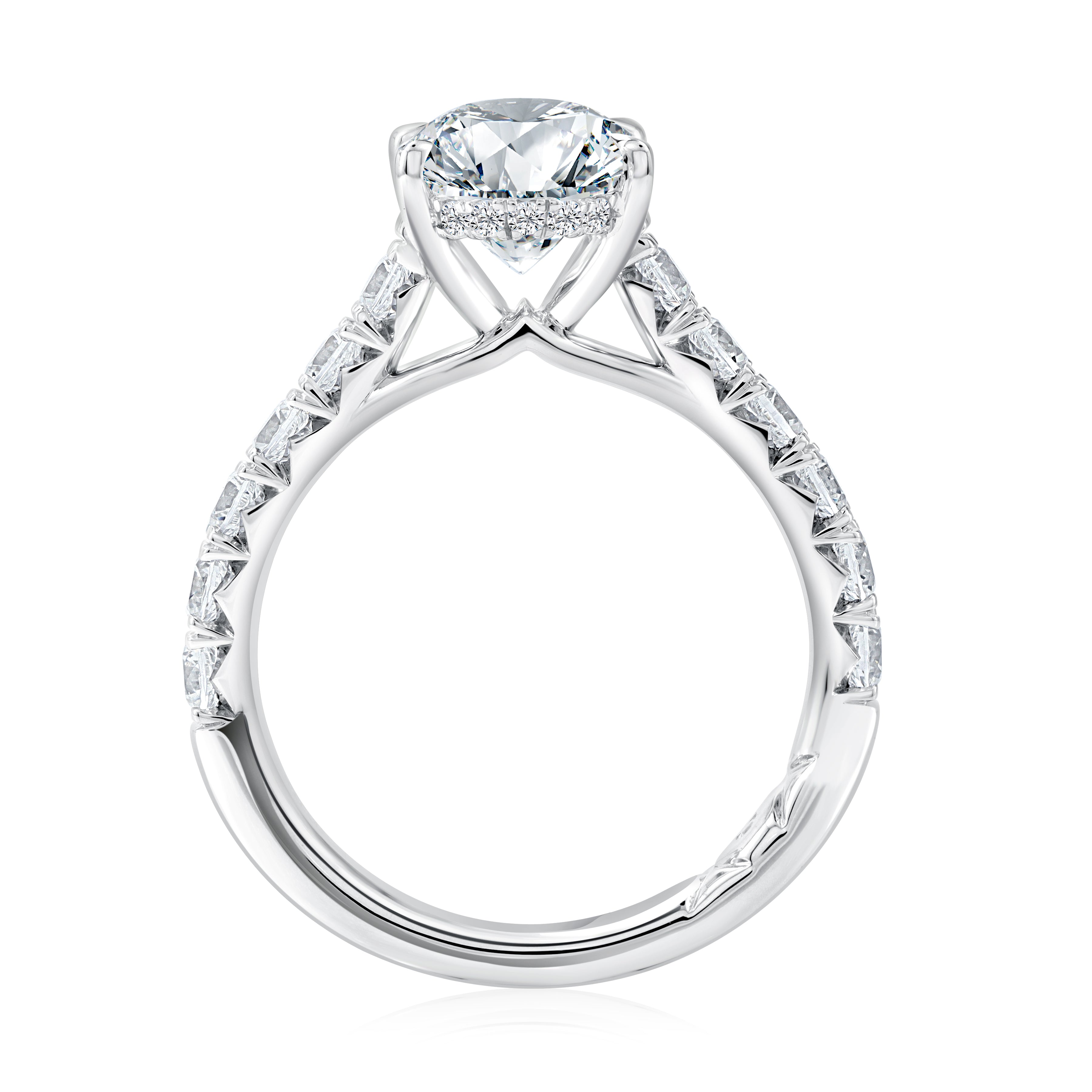 0.78ctw Oval Center Engagement Ring