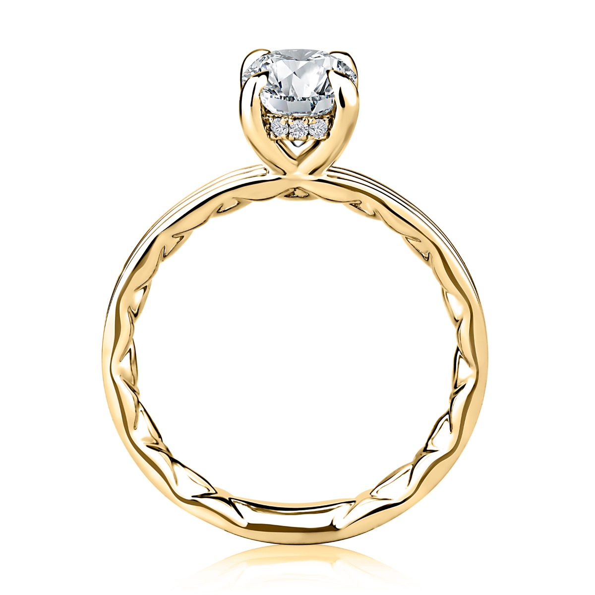 0.06ctw Oval Center Engagement Ring