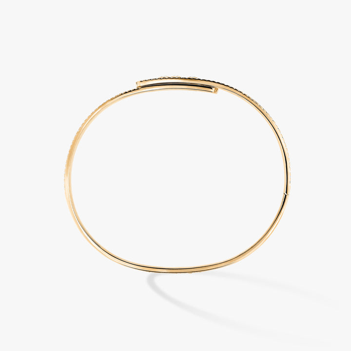 2.30ctw Yellow Gold Diamond Bangle Bracelet