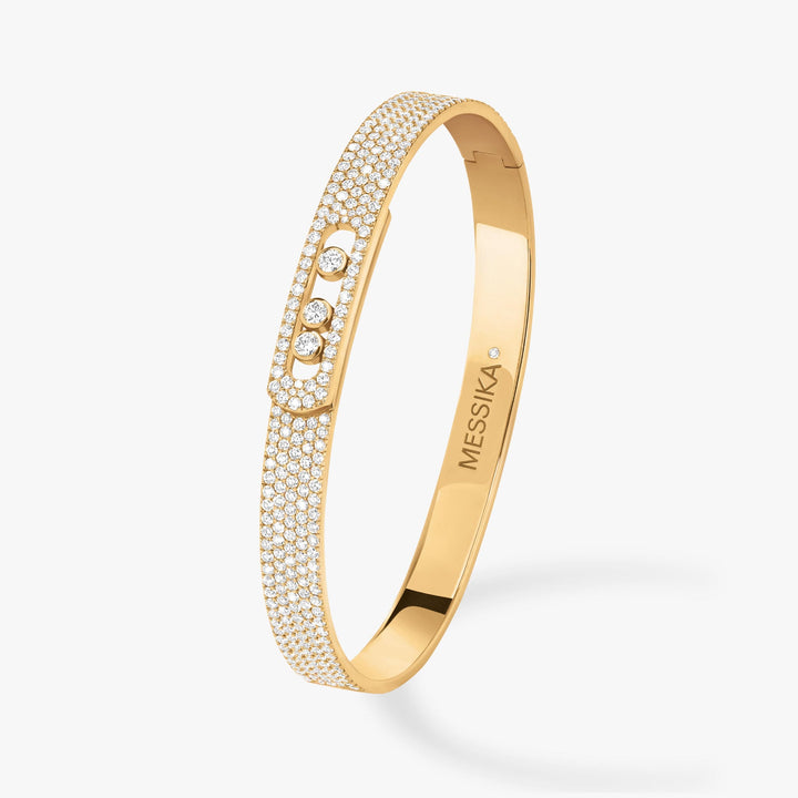 2.30ctw Yellow Gold Diamond Bangle Bracelet