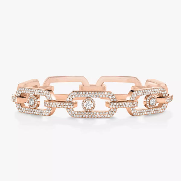 3.31ctw Rose Gold Diamond Pavé Bracelet