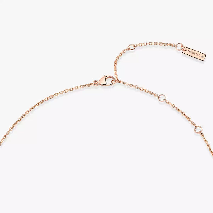 0.38ctw Rose Gold Lucky Eye Turquoise Diamond Necklace