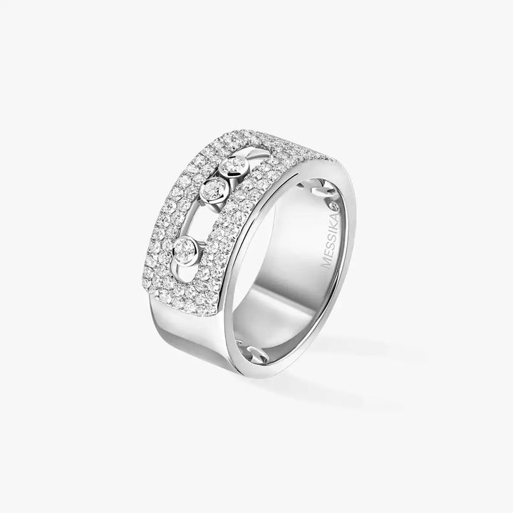 0.73ctw White Gold Diamond Pavé Fashion Ring