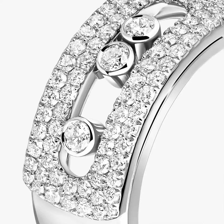 0.73ctw White Gold Diamond Pavé Fashion Ring
