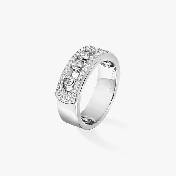 0.48ctw White Gold Diamond Pavé Fashion Ring