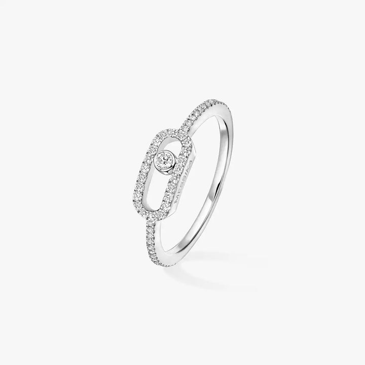 0.18ctw White Gold Diamond Pavé Fashion Ring
