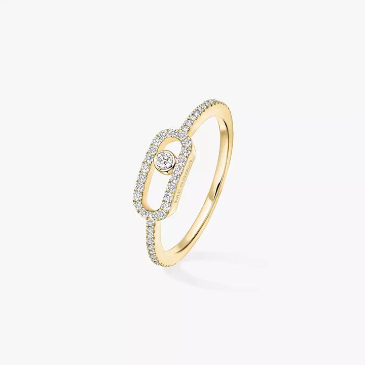 0.16ctw Yellow Gold Diamond Pavé Fashion Ring