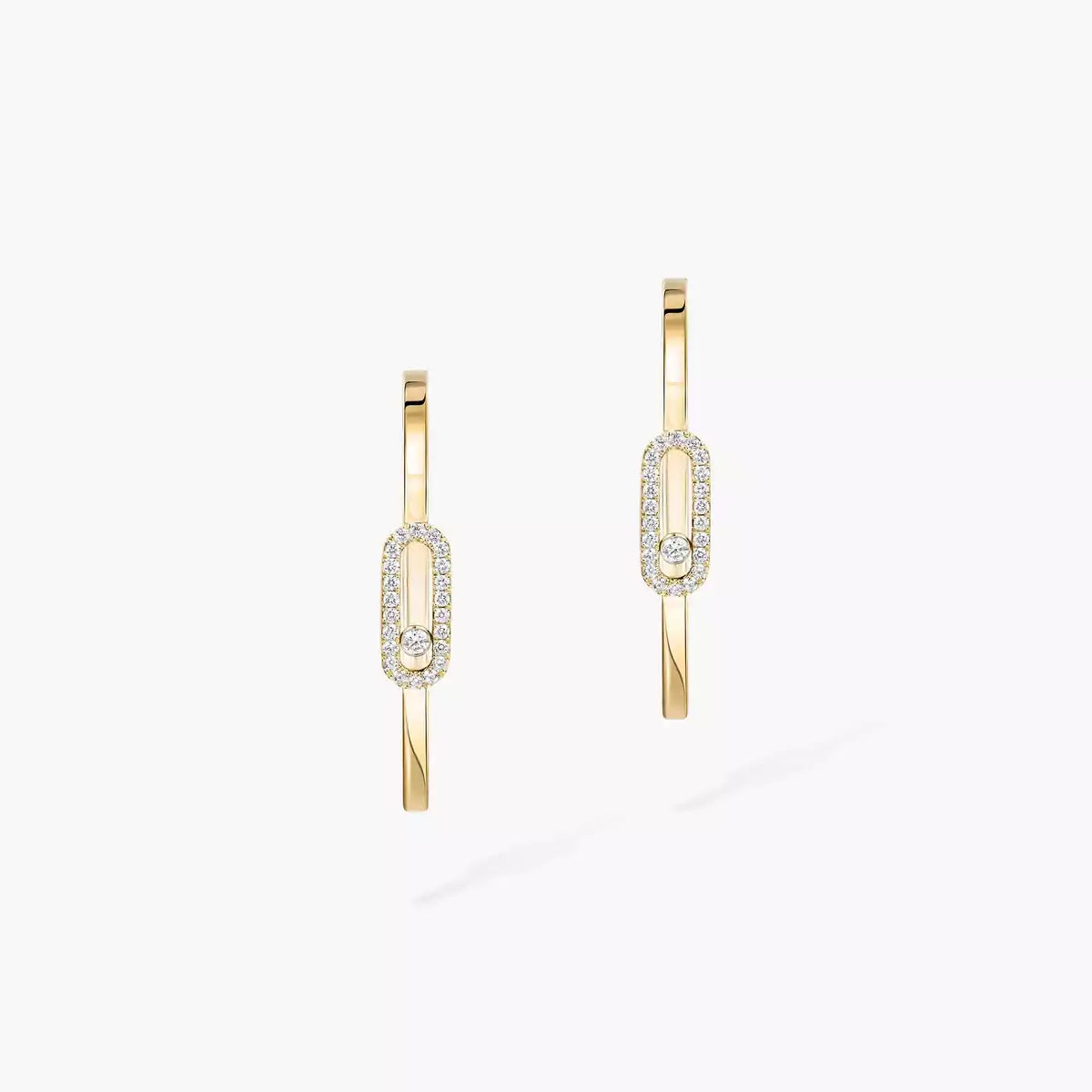 0.31ctw Yellow Gold Diamond Small Hoop Earrings
