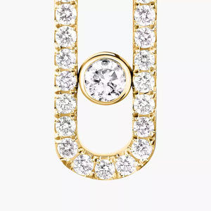 0.67ctw Yellow Gold Diamond Pavé-Set Earrings