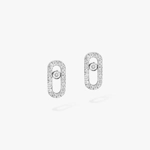 0.16ctw White Gold Diamond Pavé Stud Earrings