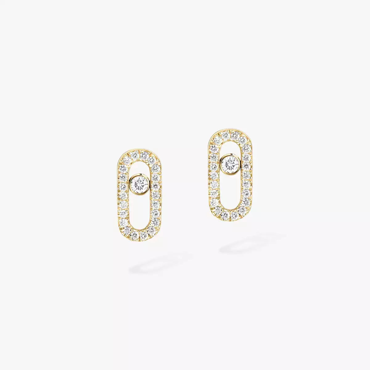 0.16ctw Yellow Gold Diamond Pavé Stud Earrings