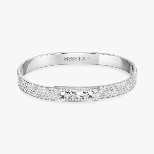 2.41ctw White Gold Diamond Bangle Bracelet