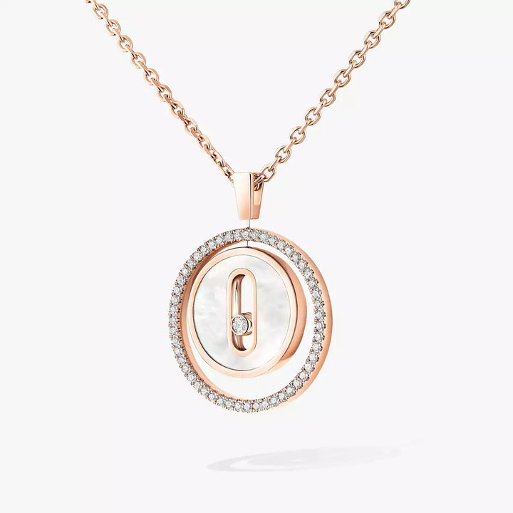 0.19ctw Diamond and White Mother-of-Pearl Necklace