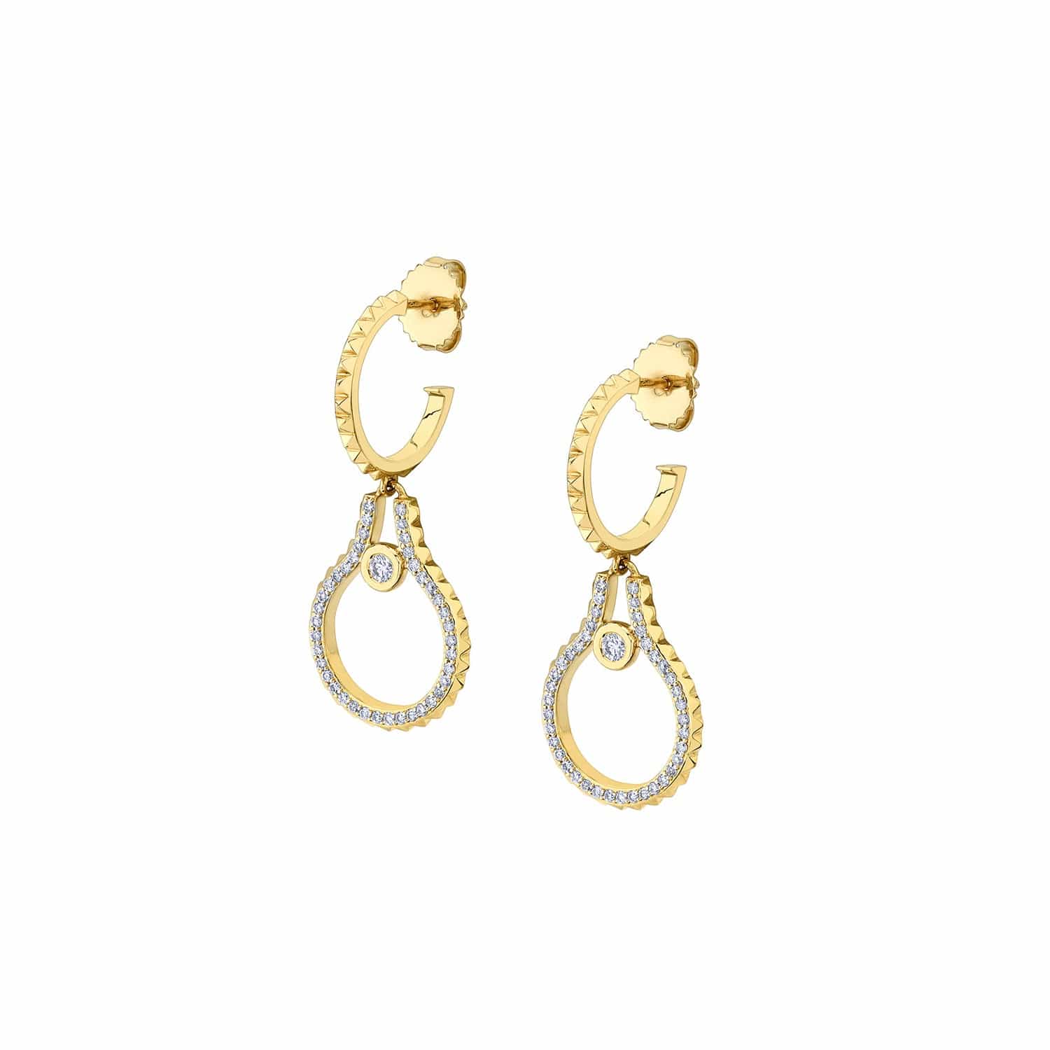 0.45ctw Pavé Mini Signature MM Tetra Earring