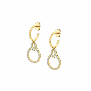 0.45ctw Pavé Mini Signature MM Tetra Earring