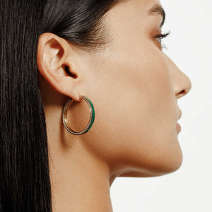 1.26ctw Chroma Pavé Edge Hoop Earrings