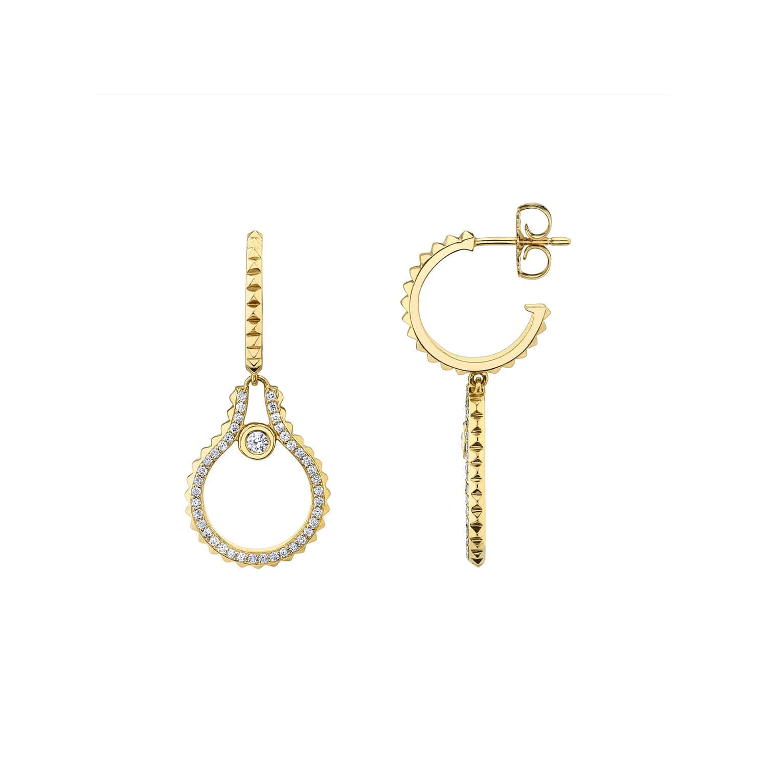 0.45ctw Pavé Mini Signature MM Tetra Earring