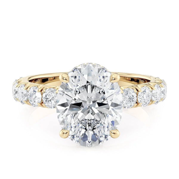 0.94ctw Diamond Oval Engagement Ring
