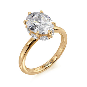 0.40ctw Diamond Oval Engagement Ring
