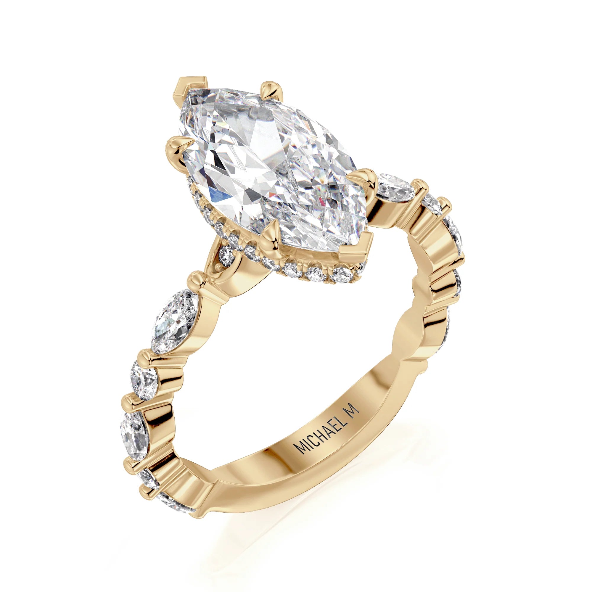 0.65ctw Diamond Marquise Engagement Ring