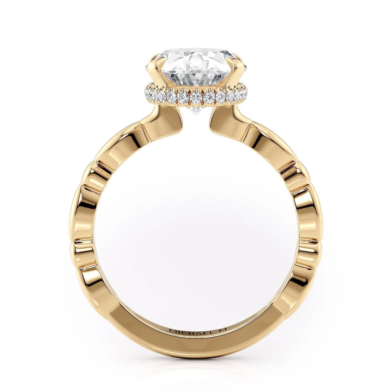 0.11ctw Diamond Oval Engagement Ring
