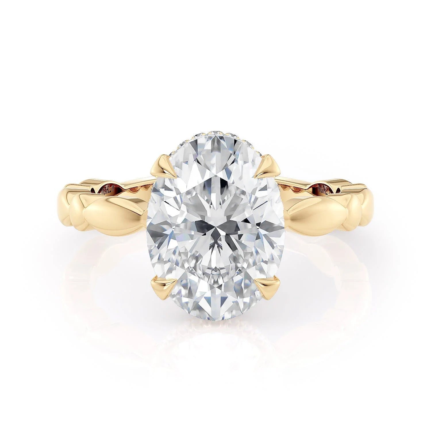 0.11ctw Diamond Oval Engagement Ring