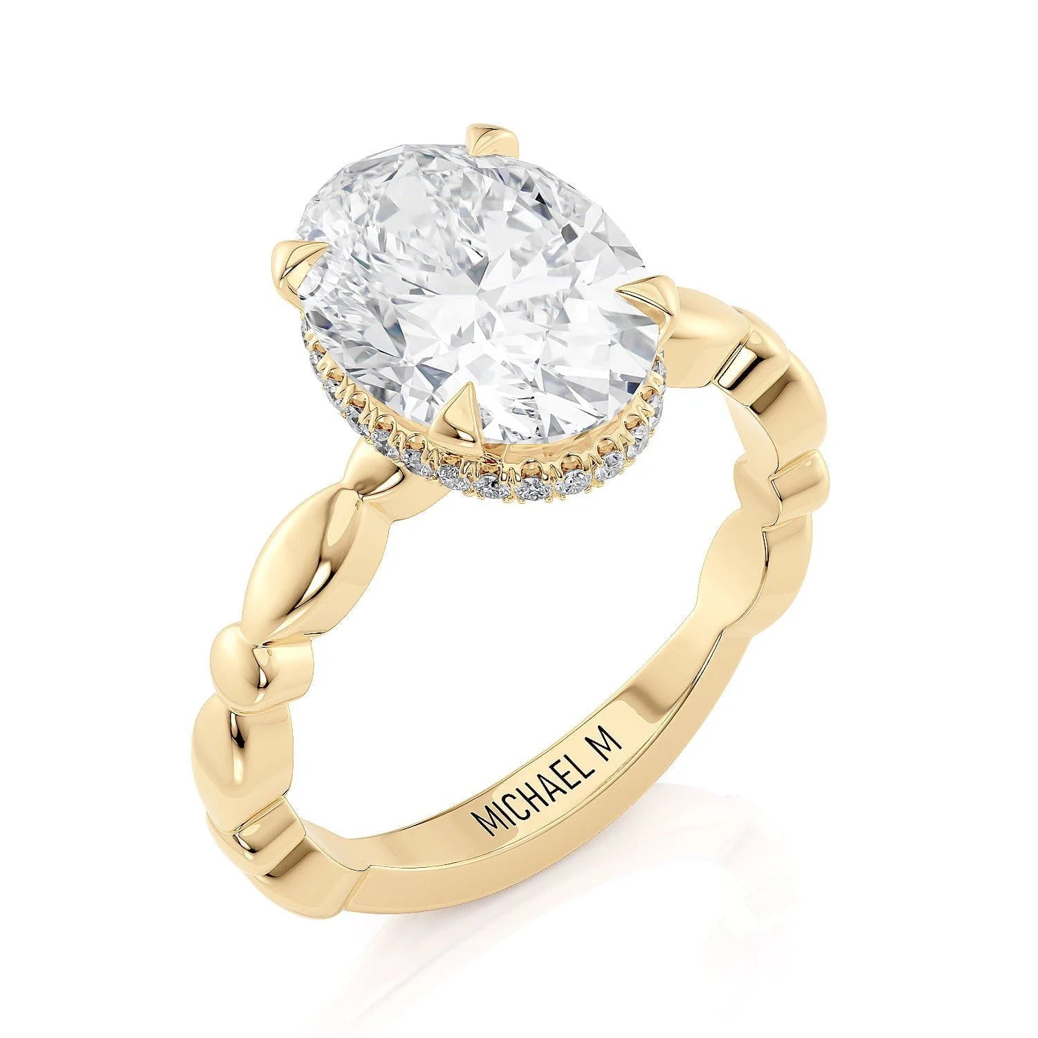 0.11ctw Diamond Oval Engagement Ring