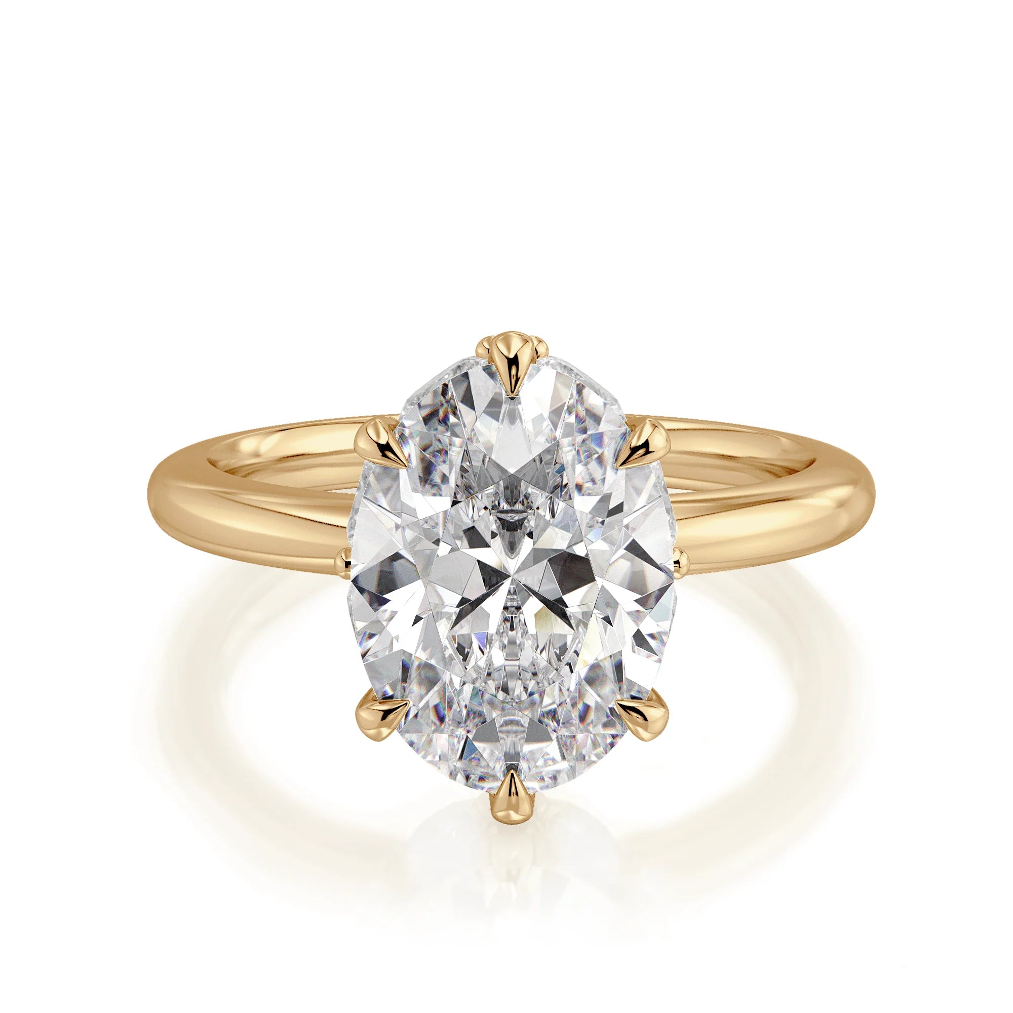 0.40ctw Diamond Oval Engagement Ring