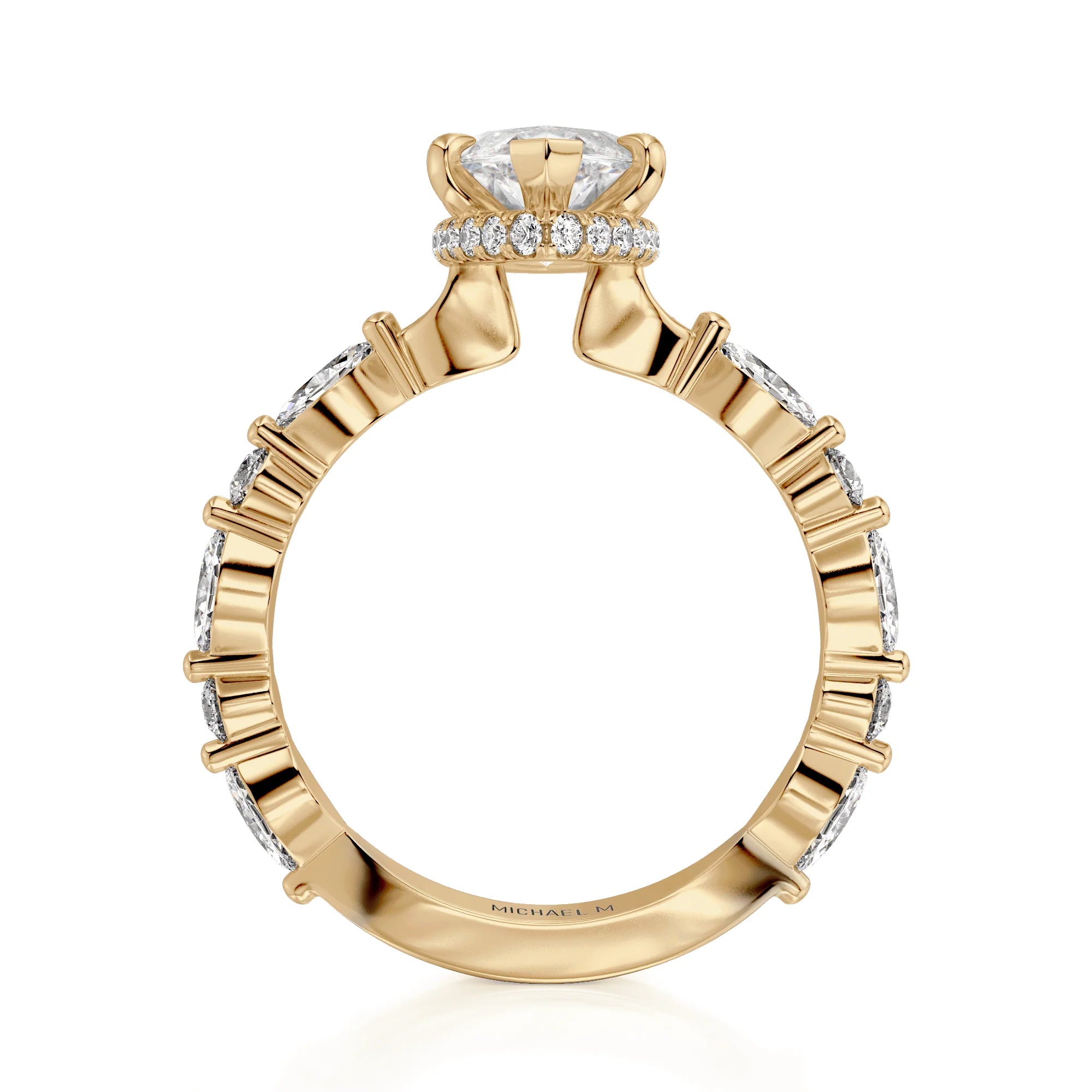 0.65ctw Diamond Marquise Engagement Ring