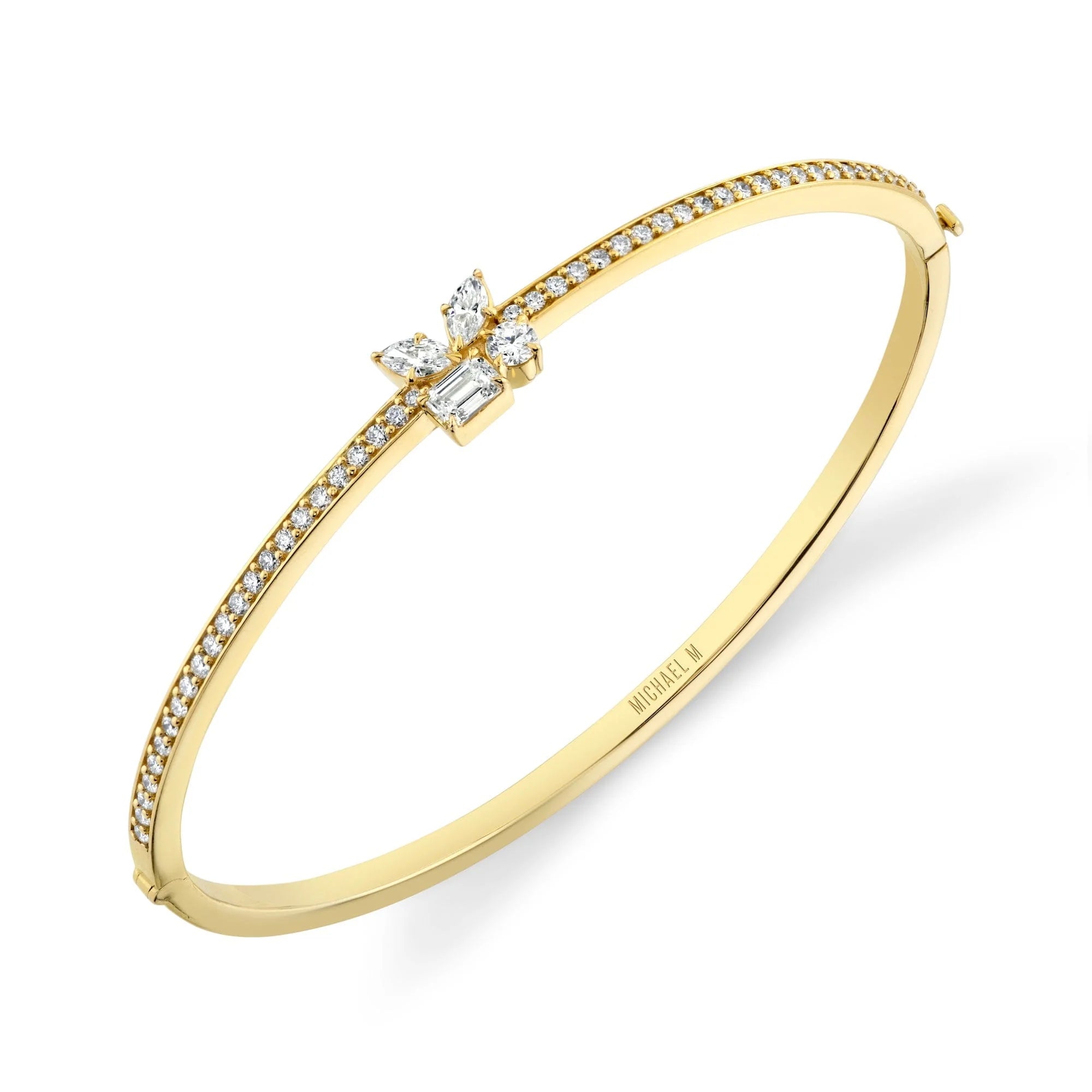 1.28ctw Montage Single Cluster Bangle