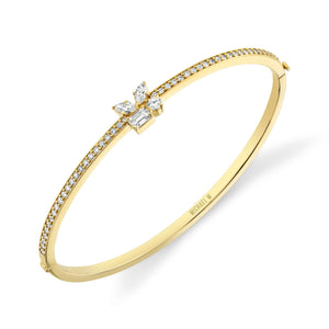 1.28ctw Montage Single Cluster Bangle