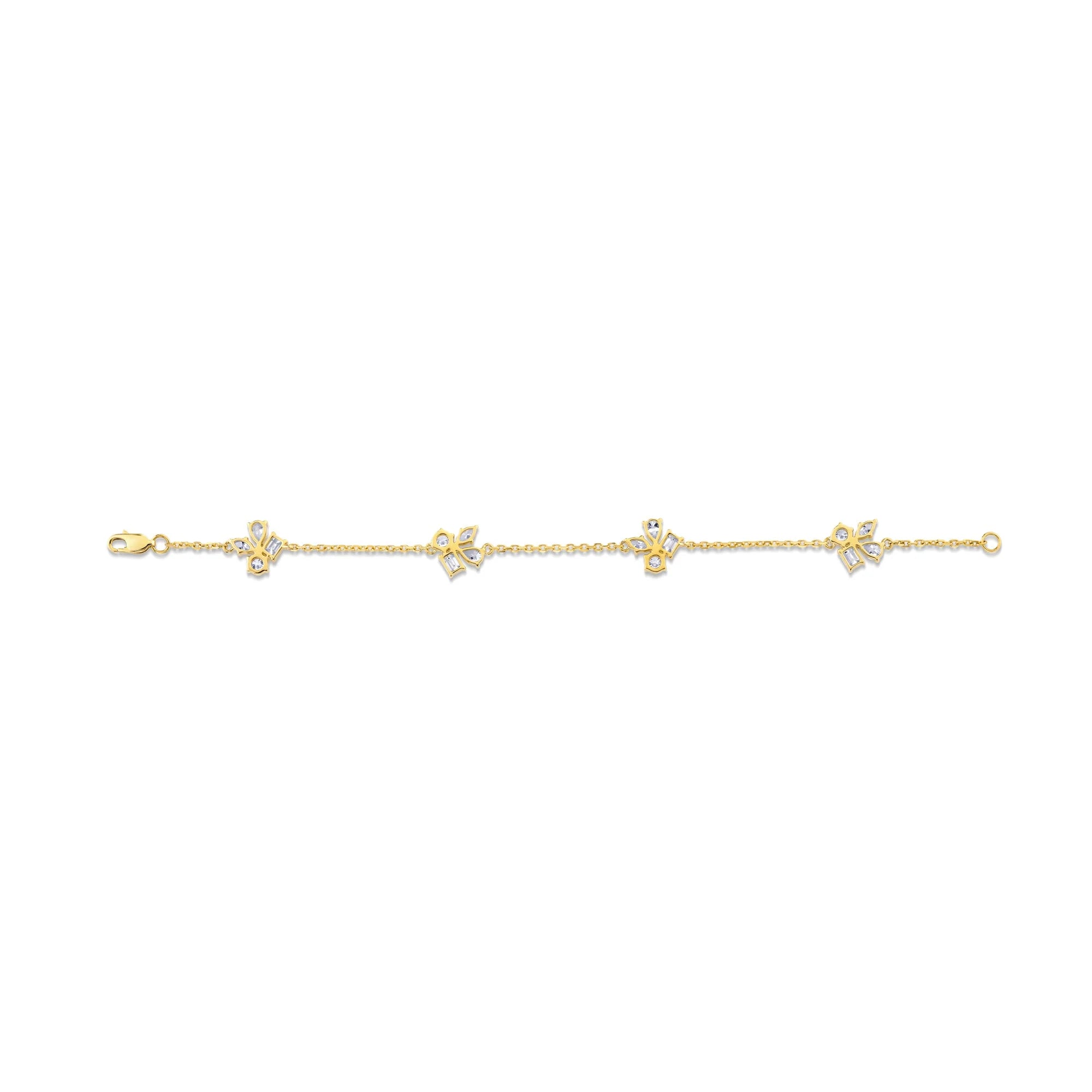 3.24ctw Montage 4 Cluster Chain Bracelet