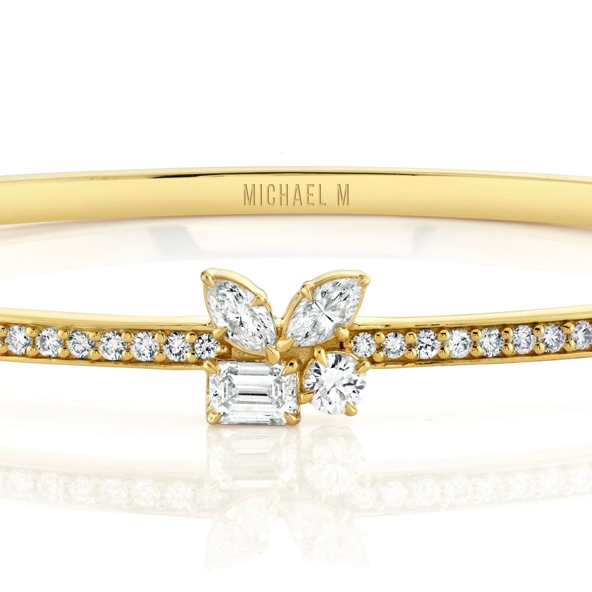 1.28ctw Montage Single Cluster Bangle