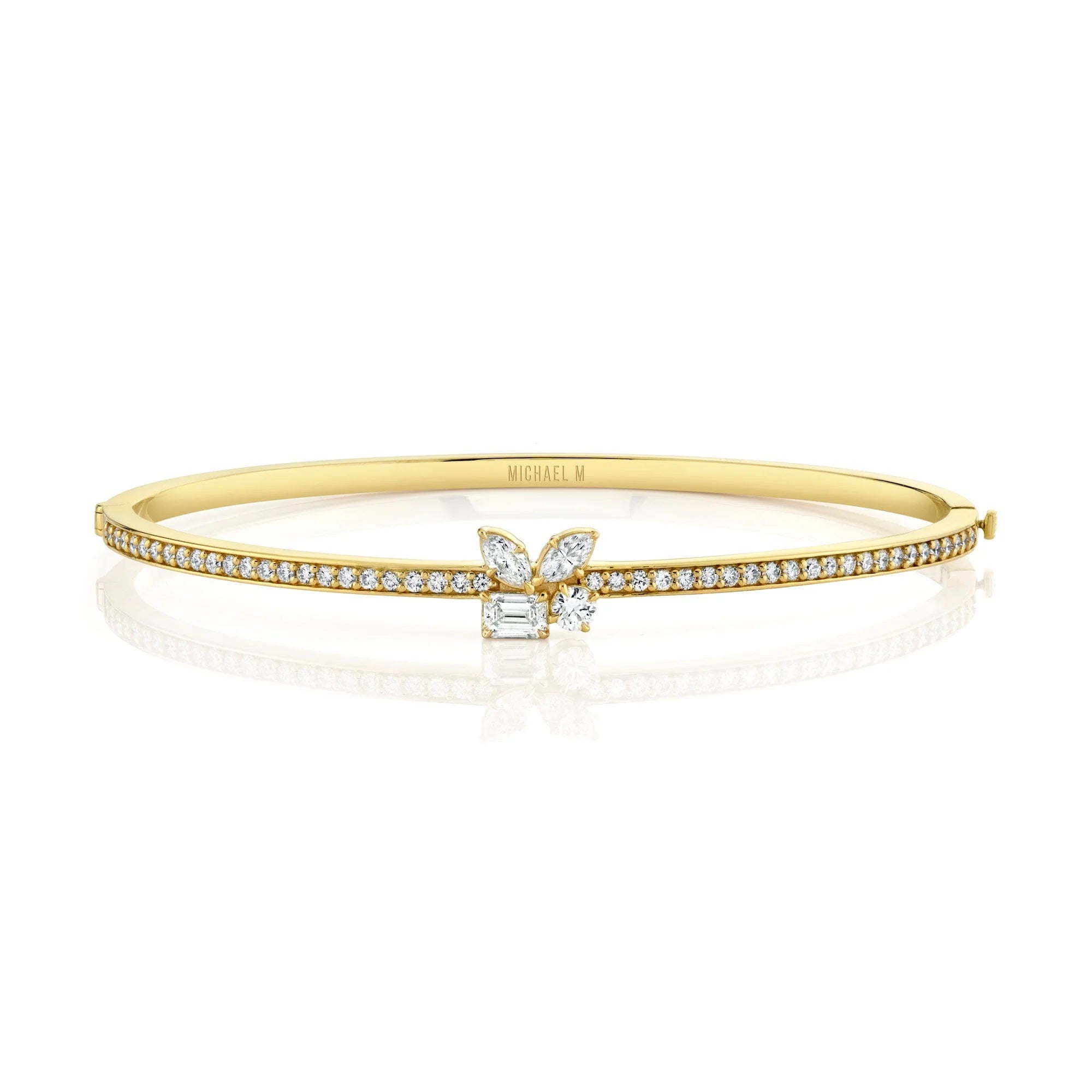 1.28ctw Montage Single Cluster Bangle