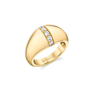 0.36ctw Orb Split Signet Ring