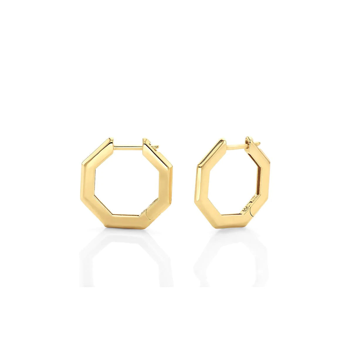 Medium Octave Knifed Hoop Earrings