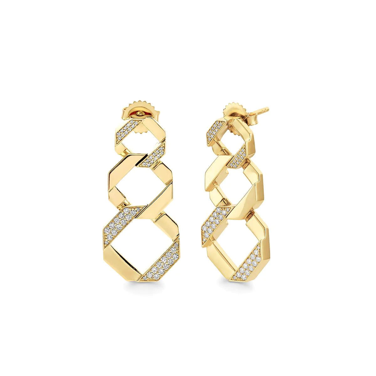 0.48ctw Octave Chain Link Drop Earrings