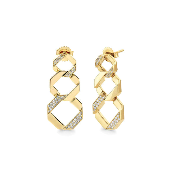 0.48ctw Octave Chain Link Drop Earrings