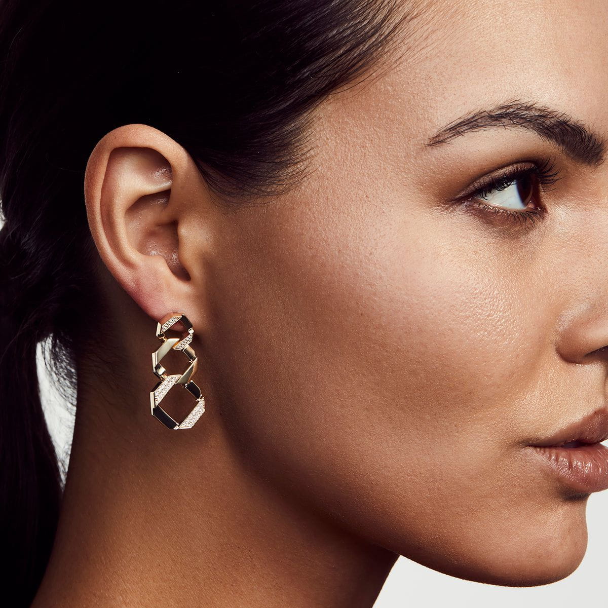 0.48ctw Octave Chain Link Drop Earrings