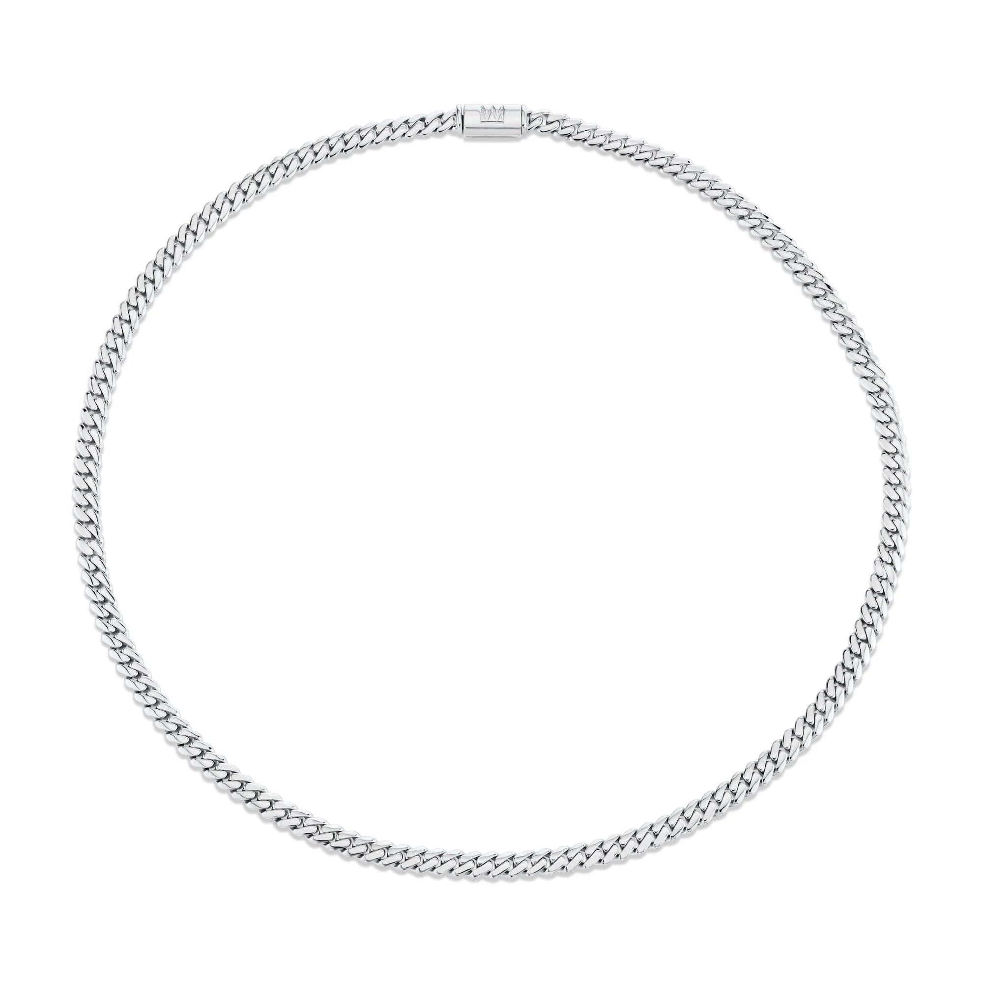 6.5mm Silver Men's Cuban Chain Necklace