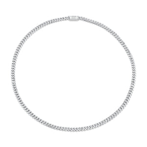 6.5mm Silver Men's Cuban Chain Necklace
