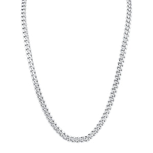 8mm Silver Men's Cuban Chain Necklace