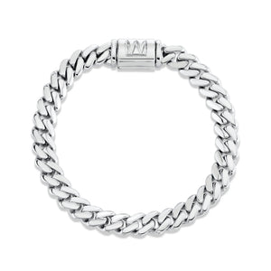 6.5mm Silver Men's Cuban Chain Bracelet